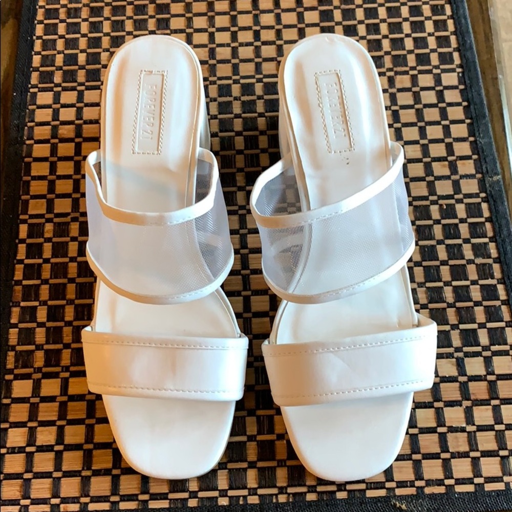 White Chunky Heels